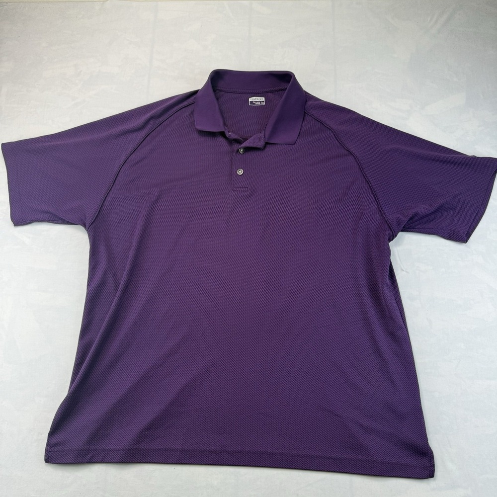 Slazenger Golf Polo Shirt Men's 2XL Purple Performance Short Sleeve
